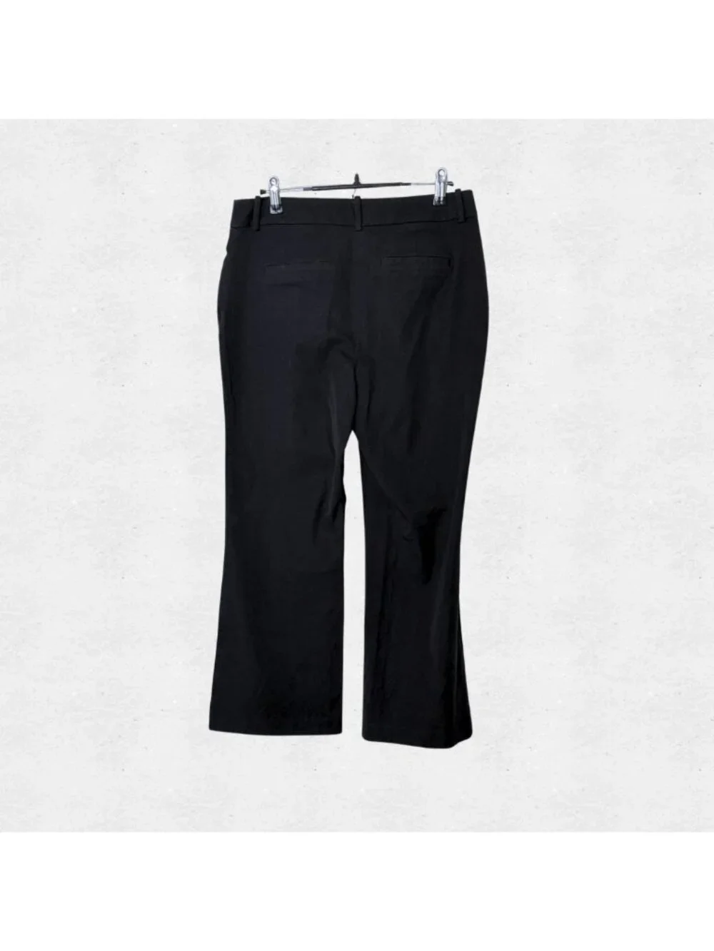 Black Dressy Flared Office Slacks Size 8 Business Casual Stretch Work Pants